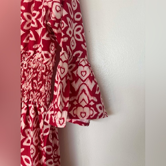 Red and White Floral Maxi Dress Size XL NWT - Picture 3 of 8